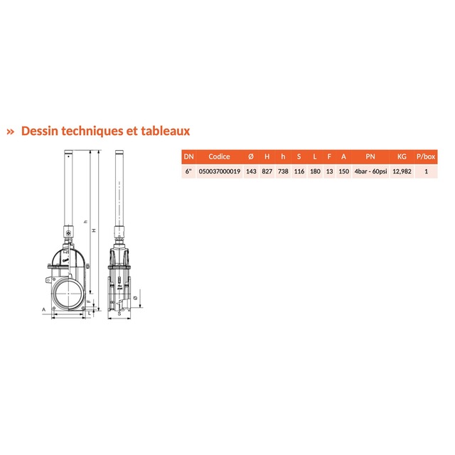 Vanne Laiton CENTURION-RIV37 GDE Capacite 2BRIDES Verin Hyd. SE 6'